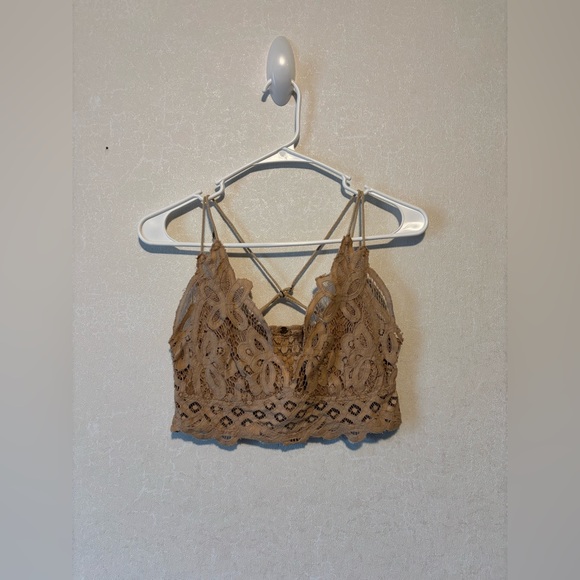Free People Other - Free people | Lace Strappy Tan Bralette | Size M